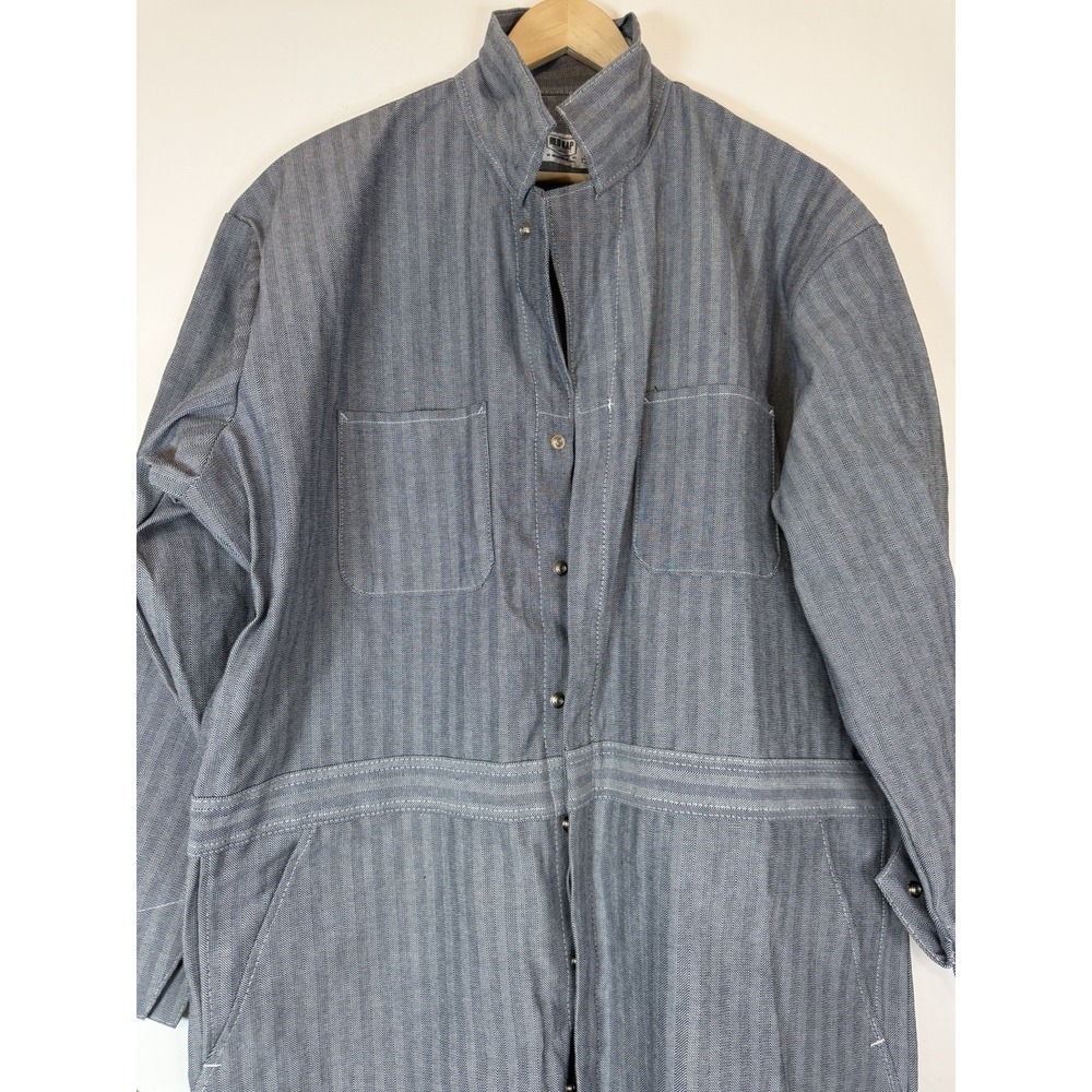 Red Kap‎ Coveralls Work Mechanic Construction Size 50 RG Grey Blue - Picture 2 of 5